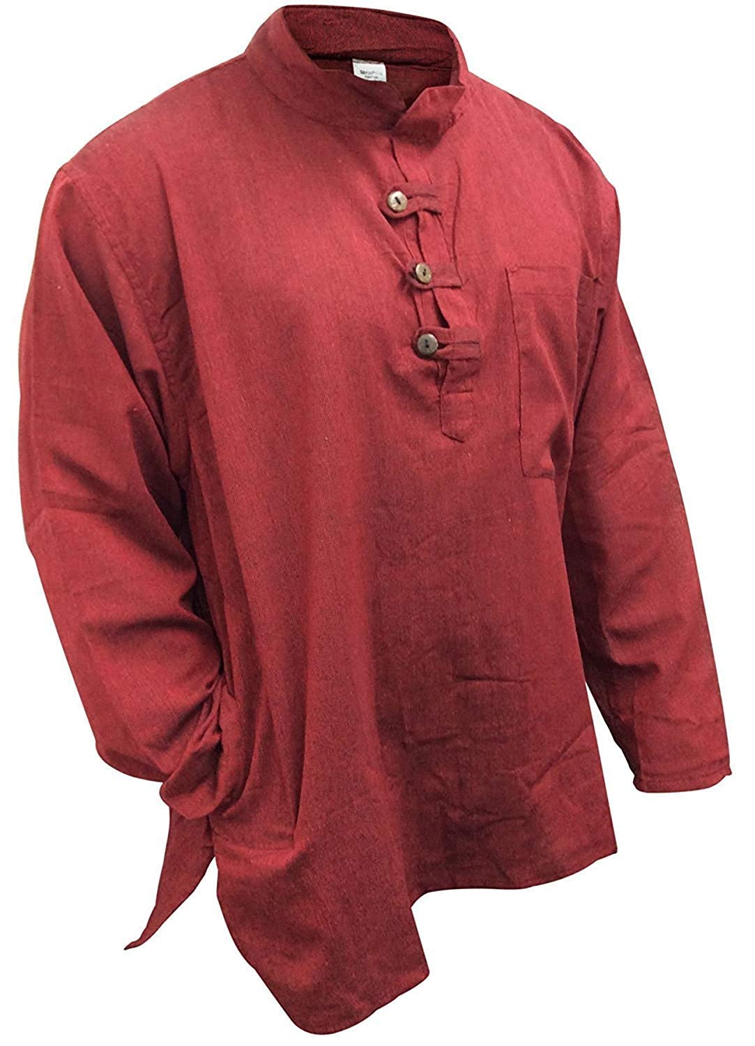 Shopoholic Fashion Plain Grandad Shirt