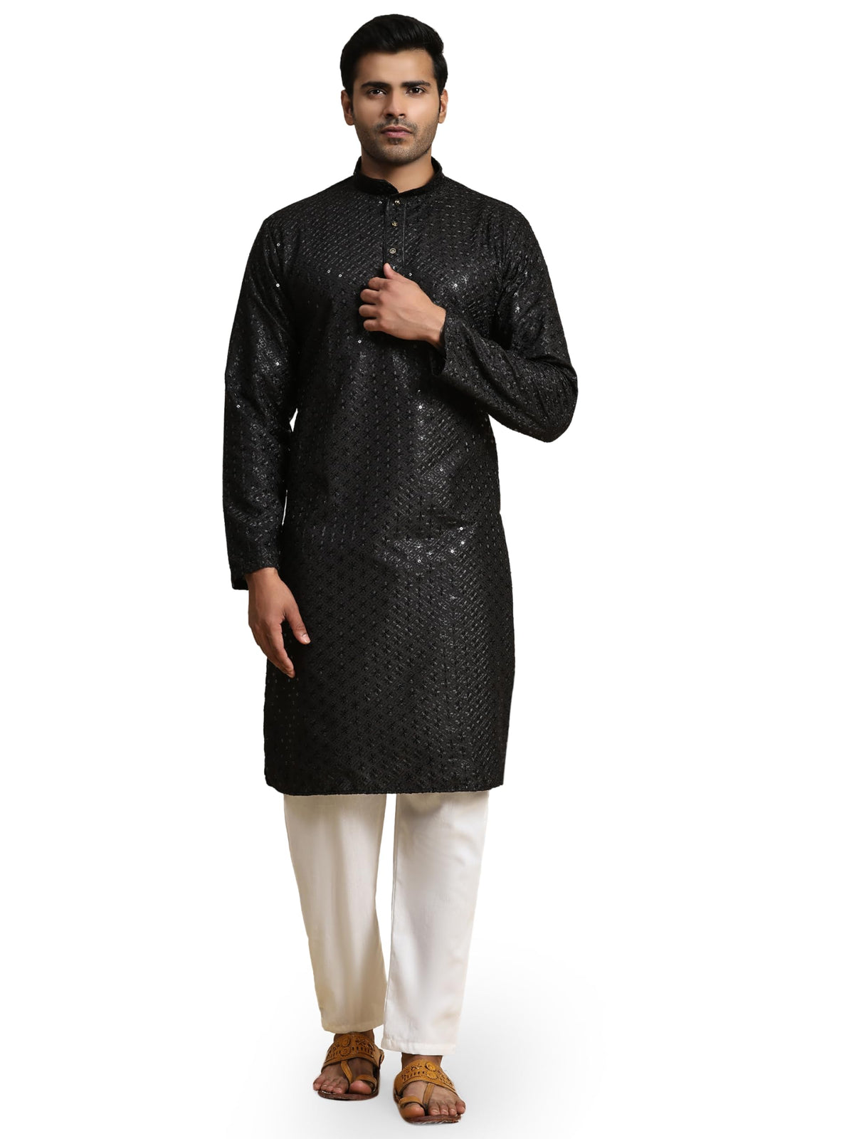 Pro-Ethic Style Developer Mens Indian Traditional Cotton Kurta Sets, Men Kurta Set Indian Wedding Dress (A-117)