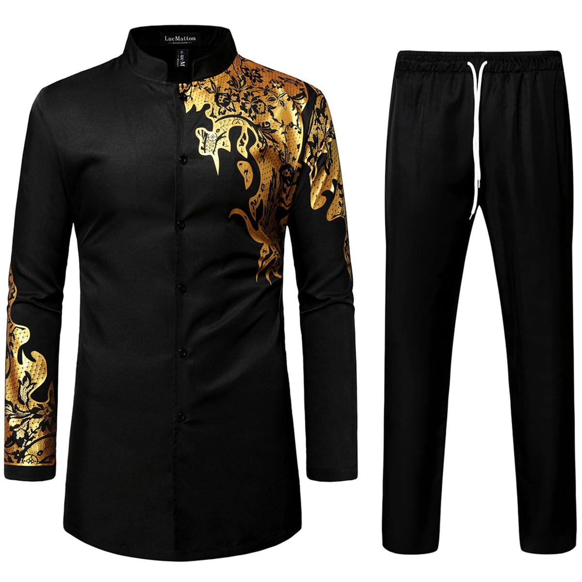 LucMatton Men's African Attire Traditional Ethnic Suits