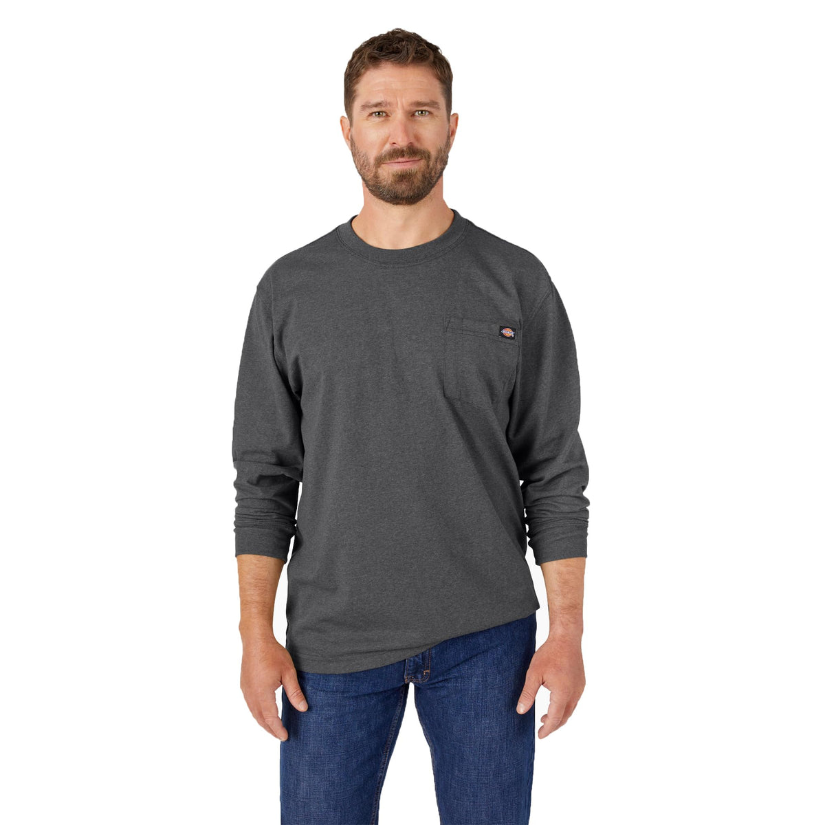 Dickies Mens Long Sleeve Heavyweight Crew Neck
