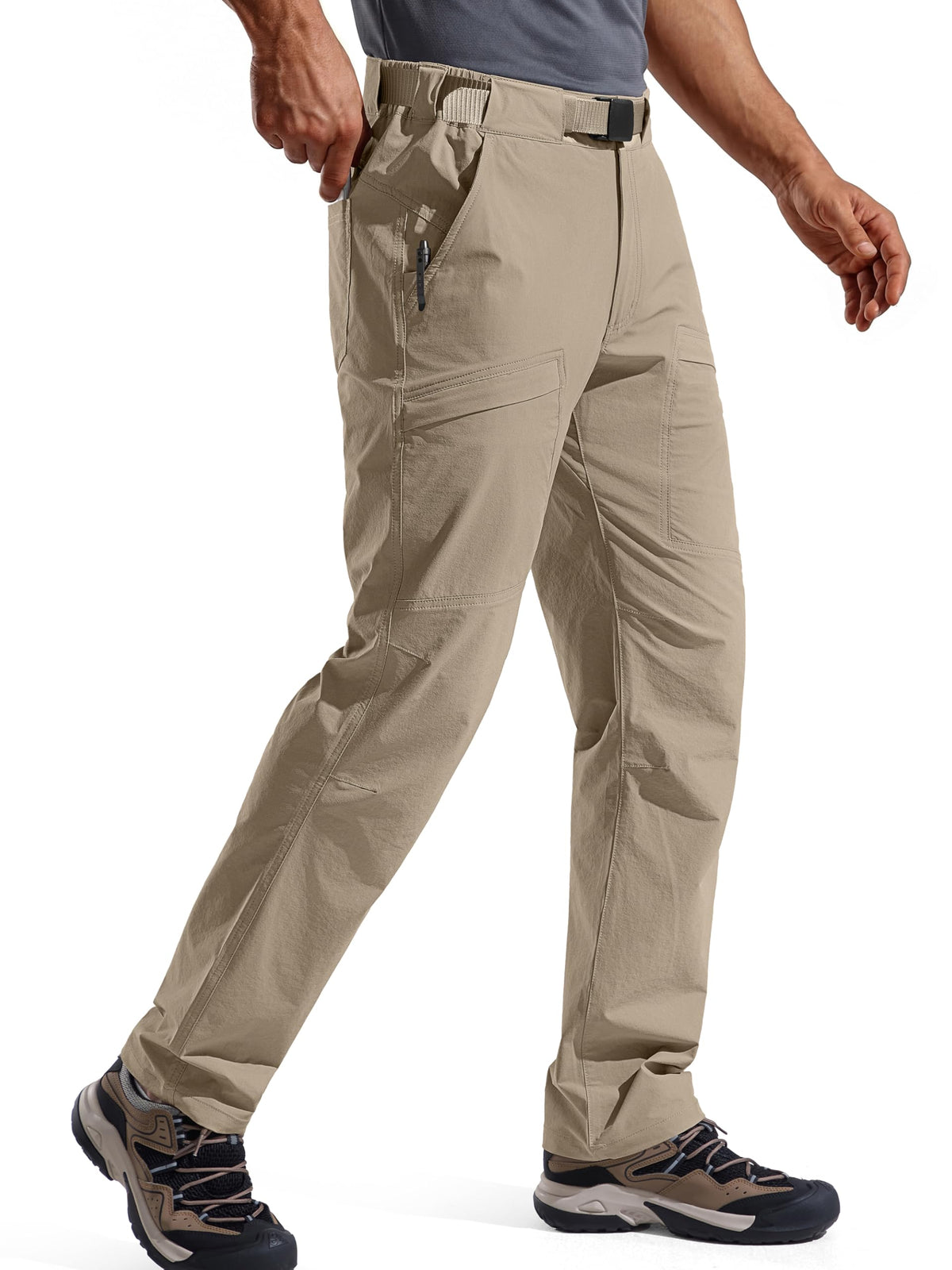 FREE SOLDIER Men's Outdoor Cargo Hiking Pants with Belt
