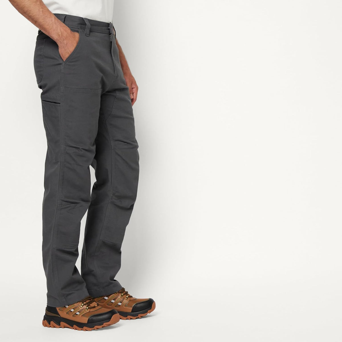 Amazon Basics Men's Relaxed Fit Canvas Double Front Utility Workwear Pants