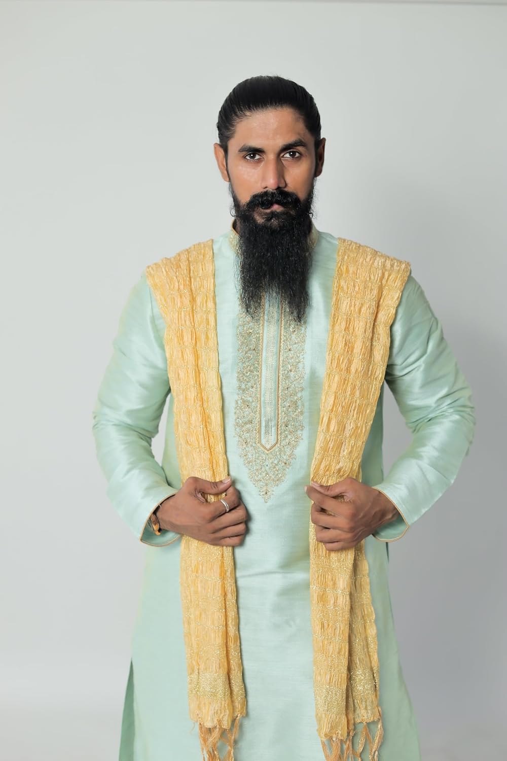 Indian Traditional Kurta Sherwani Dupatta Shawl Scarf For Men (Only Dupatta)