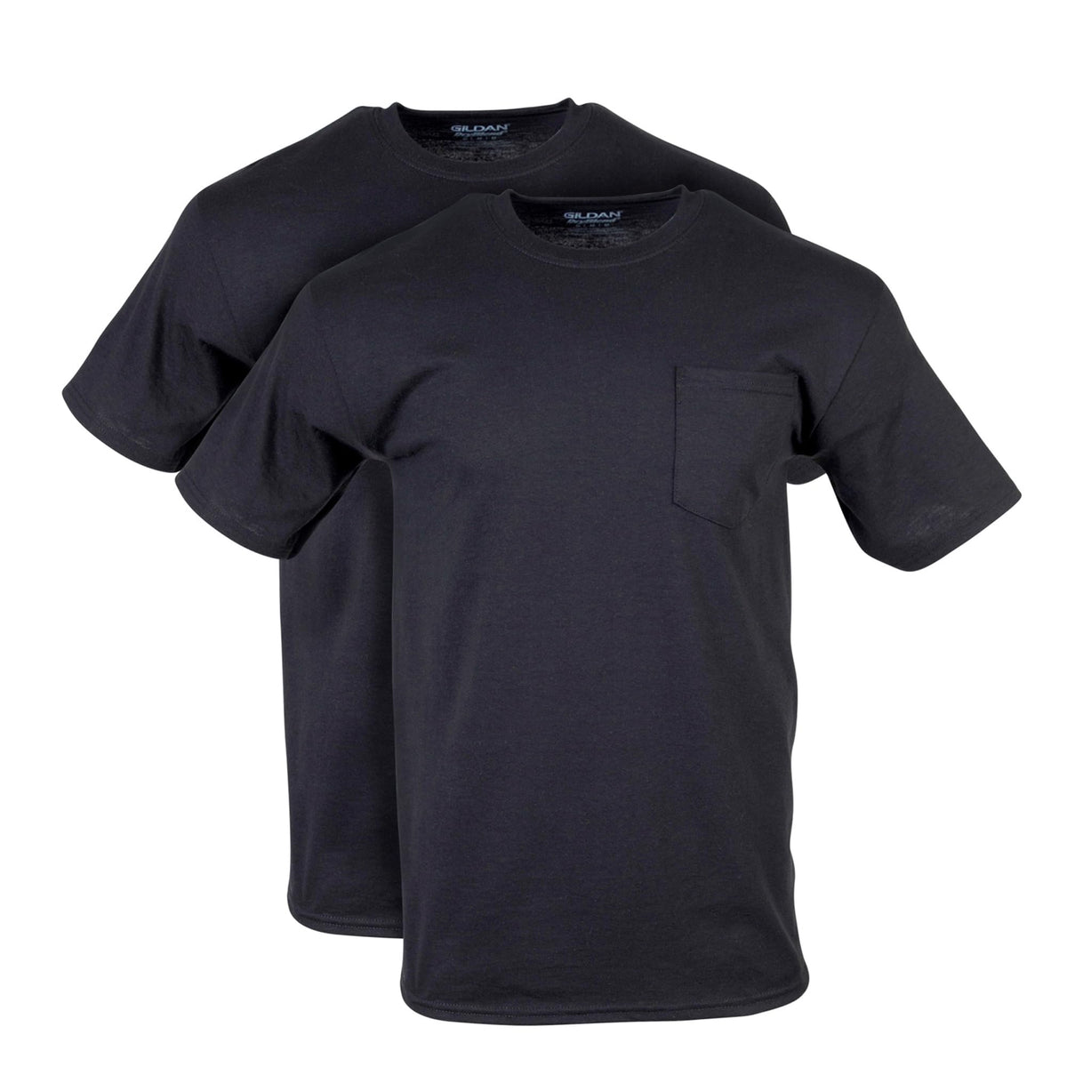 Gildan Unisex Adult DryBlend Workwear T-Shirts with Pocket, 2-Pack