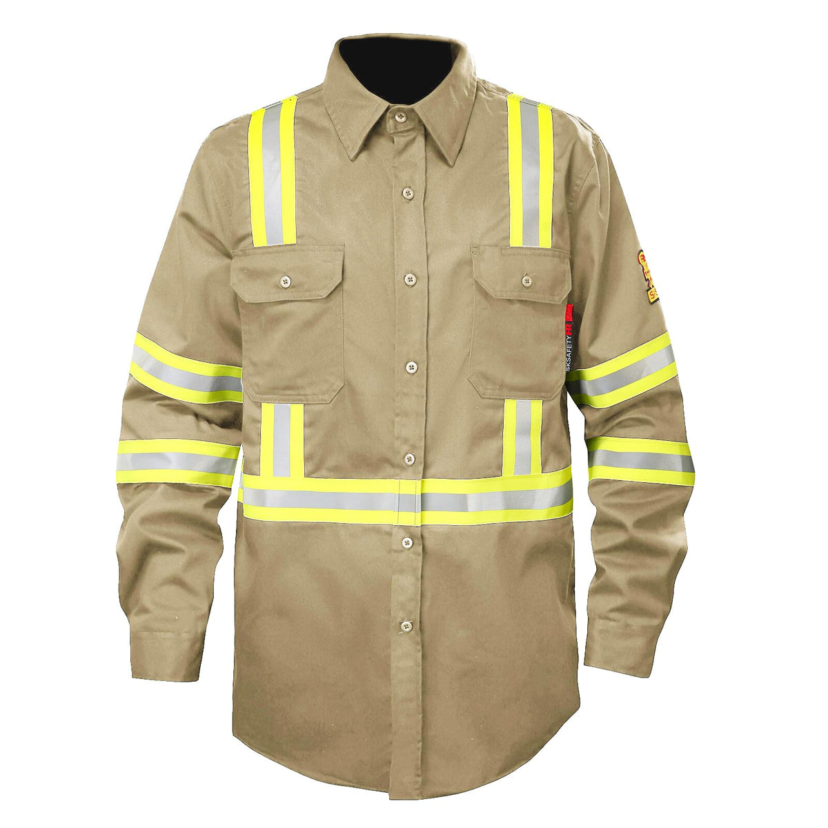 SKSAFETY FR Shirts for Men, 7 oz Flame Resistant Welding Work Shirt