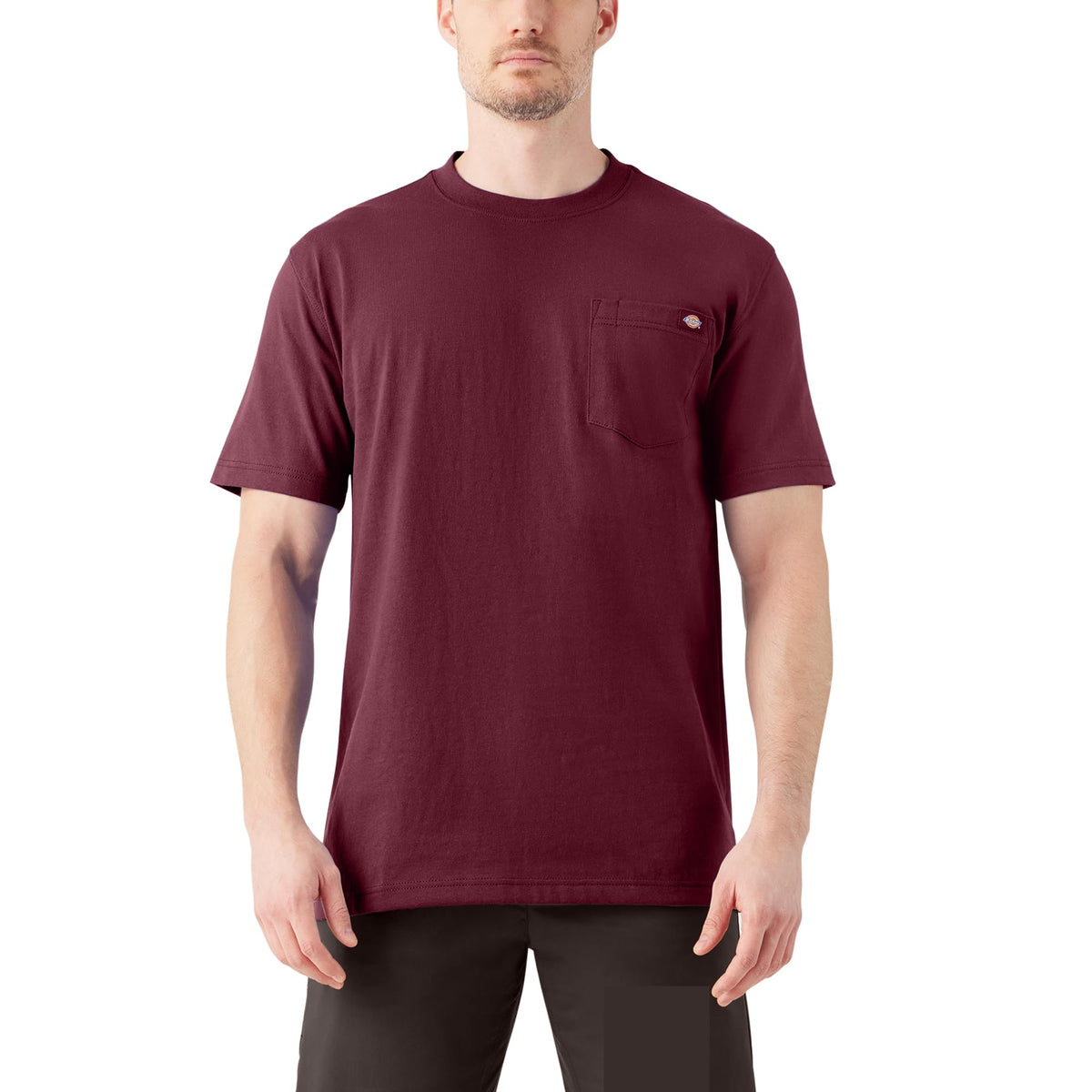 Dickies Men's Heavyweight Heathered Short Sleeve Pocket T-Shirt