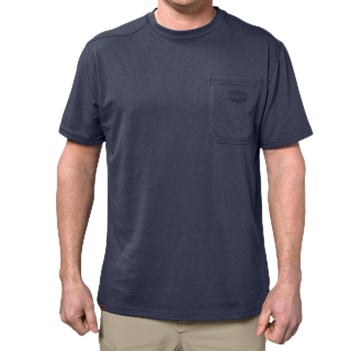 BRUNT Short-Sleeve Pocket T-Shirt - Comfortable Mid-Weight Build - Drop Shoulder Seam