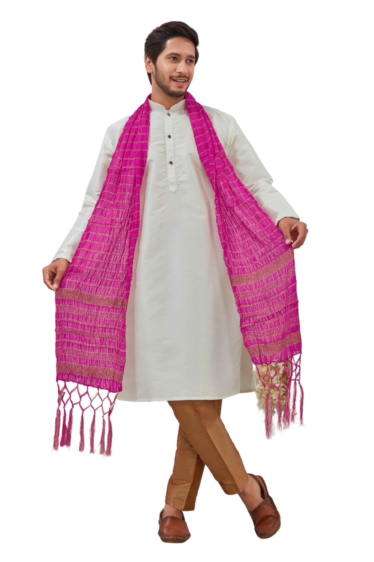 Indian Traditional Kurta Sherwani Dupatta Shawl Scarf For Men (Only Dupatta)