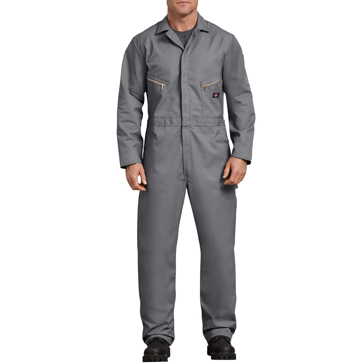 Dickies Men’s Deluxe Long Sleeve Coveralls – 7.5 oz Twill Mechanic Jumpsuit with Zipper Front Industrial Uniform Fit
