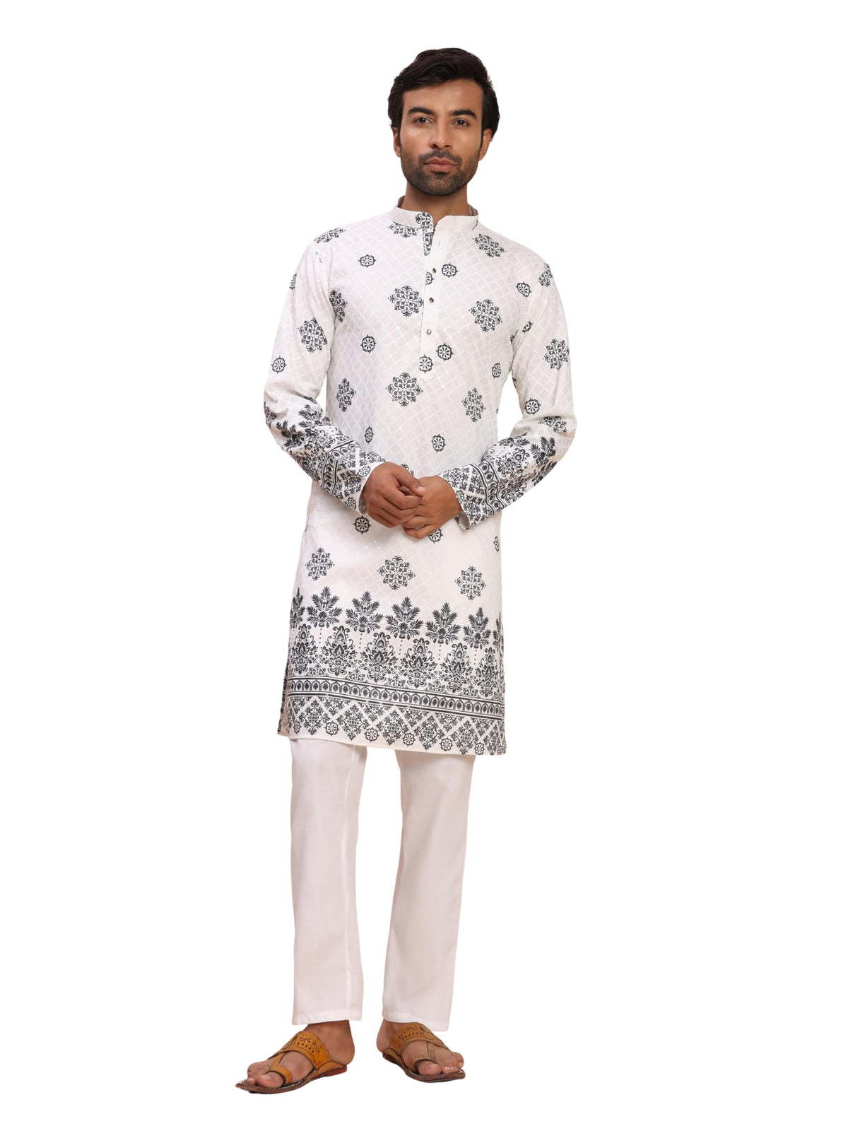 Pro-Ethic Style Developer Mens Indian Traditional Cotton Kurta Sets, Men Kurta Set Indian Wedding Dress (A-125)