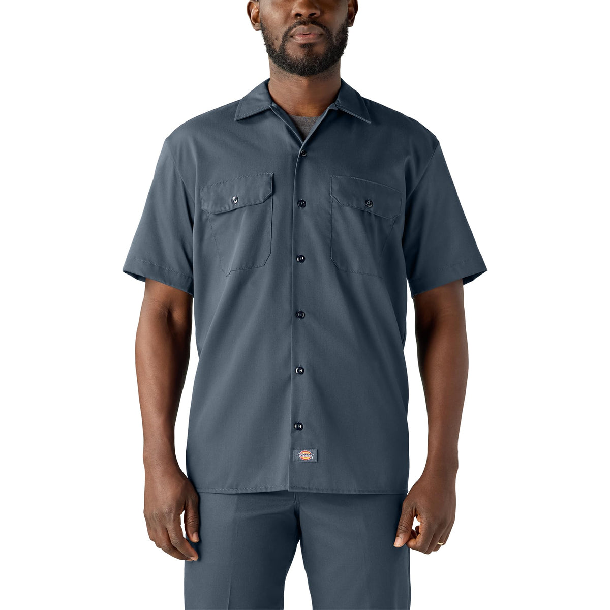 Dickies Men’s Short Sleeve Work Shirt – Durable Twill Button Down Shirts for Men, Lightweight Uniform for Daily Wear