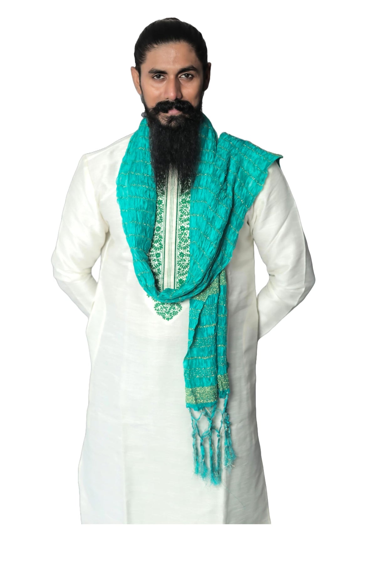 Indian Traditional Kurta Sherwani Dupatta Shawl Scarf For Men (Only Dupatta)