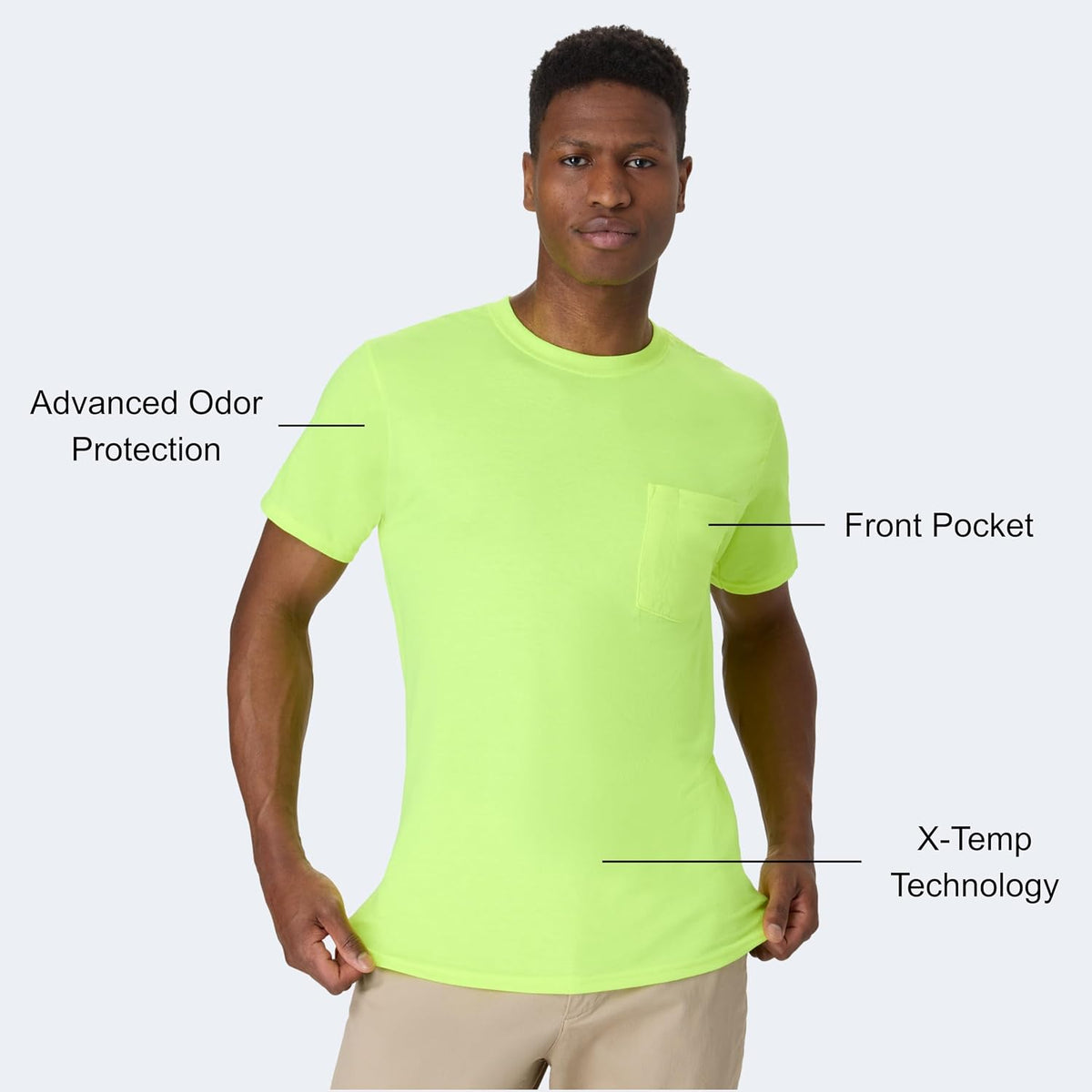 Hanes Men's Men's Workwear Short Sleeve Tee (2-Pack)