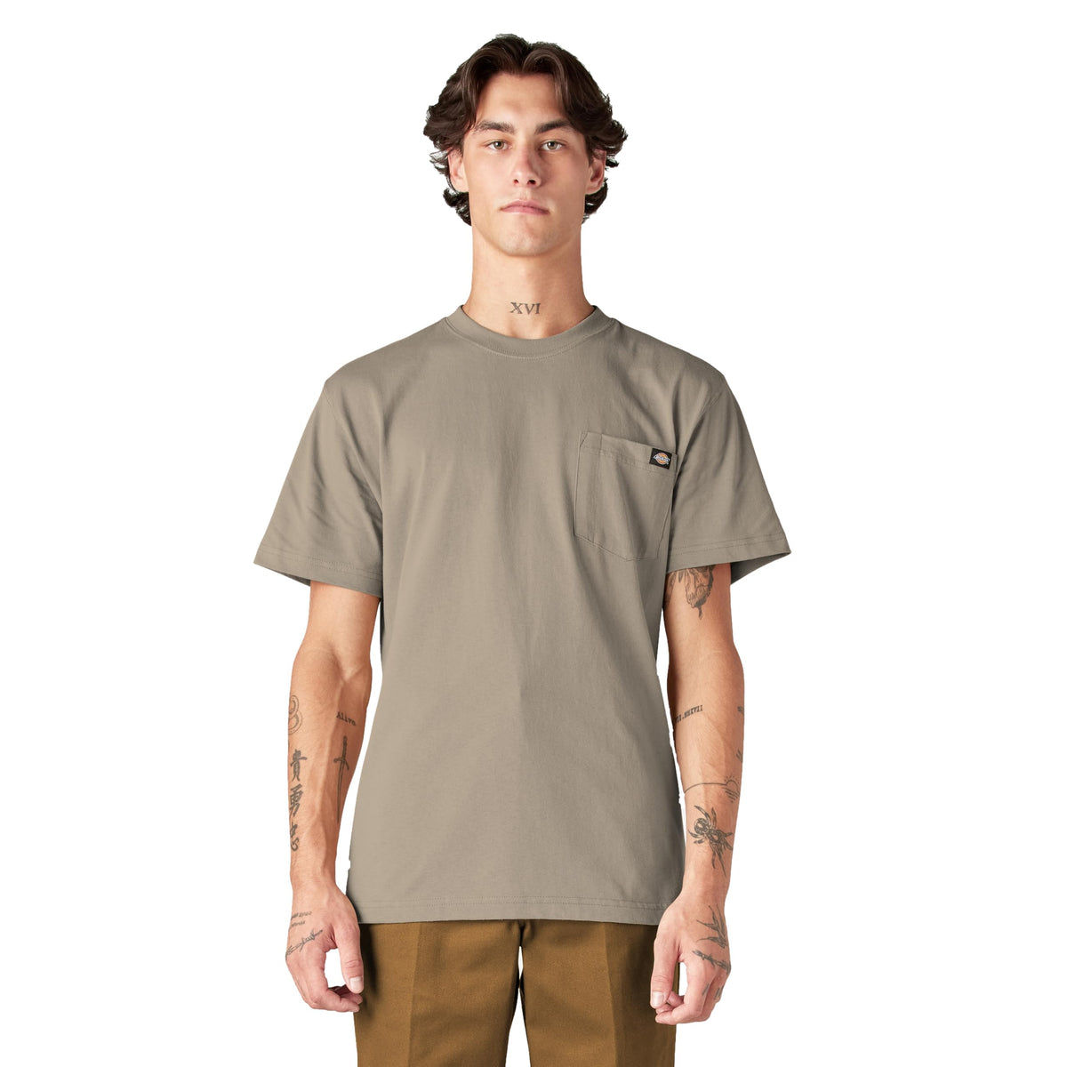 Dickies Men's Heavyweight Heathered Short Sleeve Pocket T-Shirt