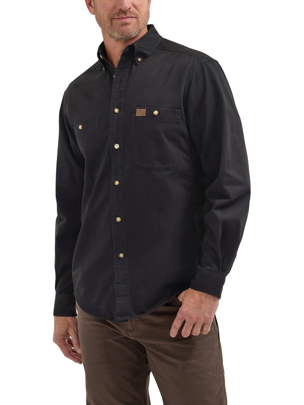 Wrangler Riggs Workwear Men's Logger Twill Long Sleeve Work Shirt