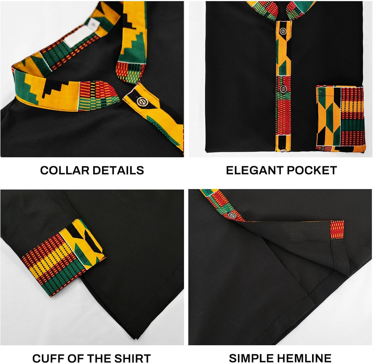 African Dashiki Suit for Men Traditional 2 Piece Clothing