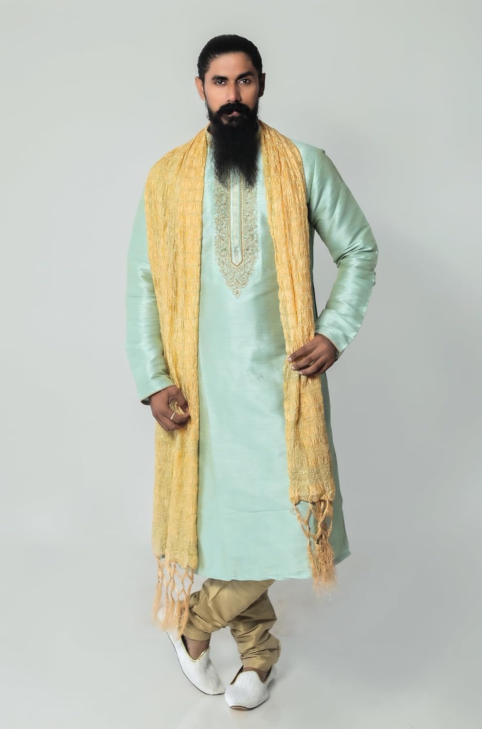 Indian Traditional Kurta Sherwani Dupatta Shawl Scarf For Men (Only Dupatta)