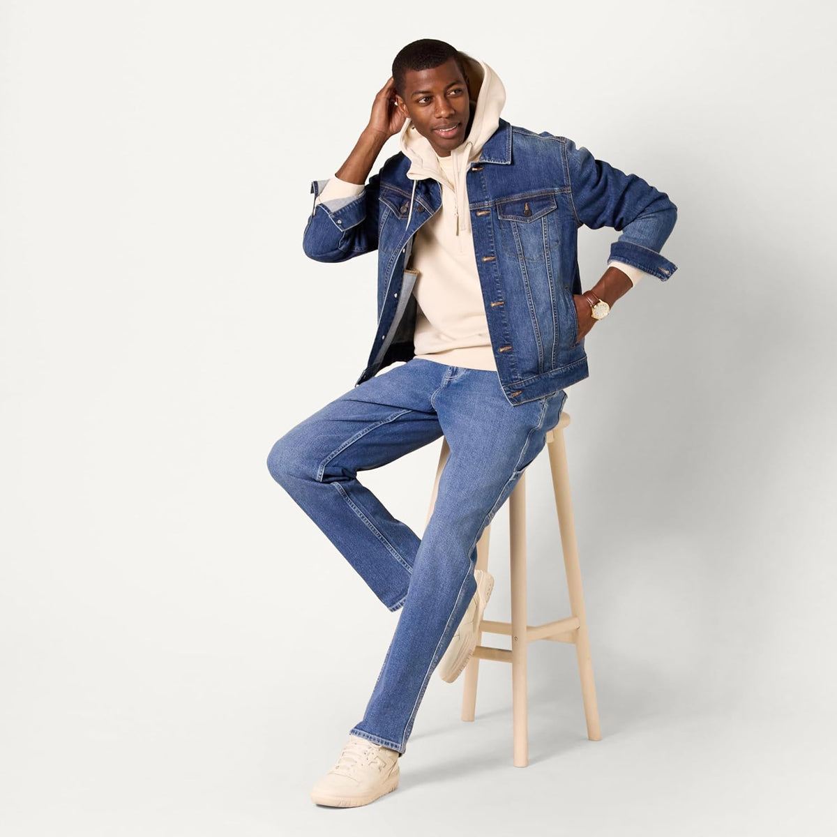 Amazon Essentials Men's Relaxed-Fit Workwear Carpenter Jean with Comfort Stretch