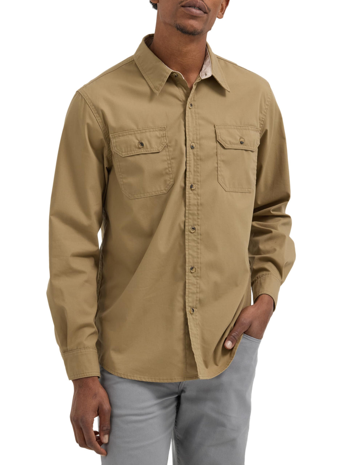 Wrangler Authentics Men's Long Sleeve Classic Woven Shirt