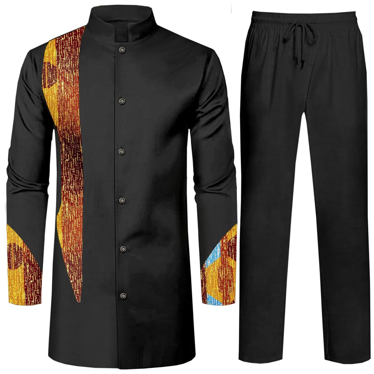 African Dashiki Suit for Men Traditional 2 Piece Clothing