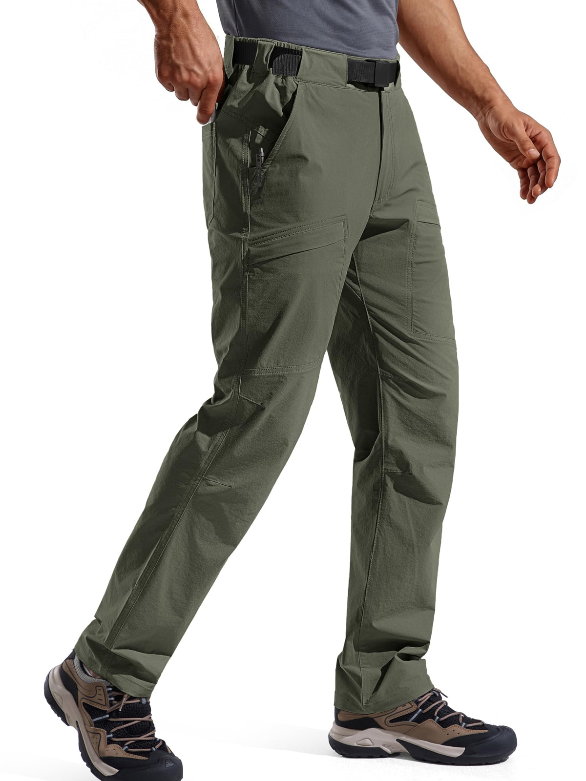 FREE SOLDIER Men's Outdoor Cargo Hiking Pants with Belt