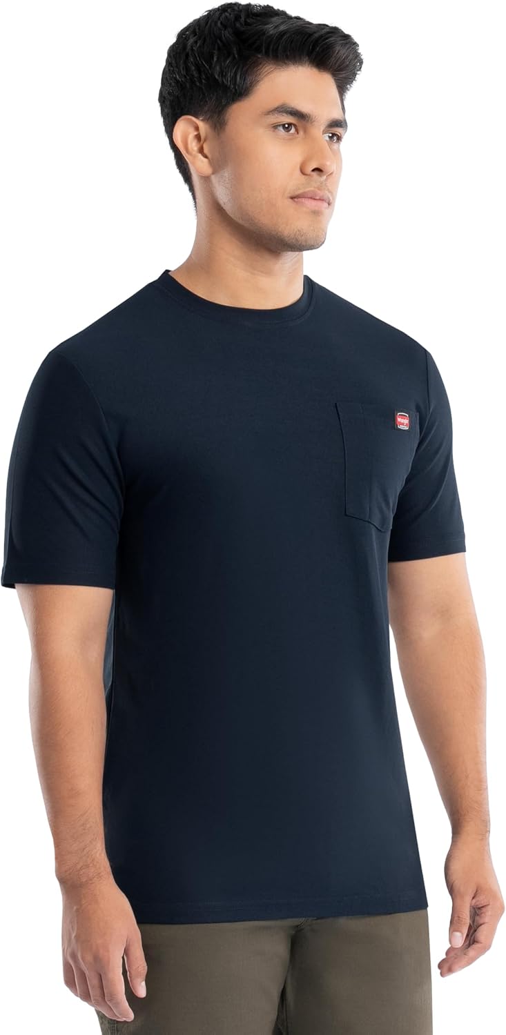 Wrangler Men's Short Sleeve UPF 40 Performance Pocket T-Shirt, 2-Pack