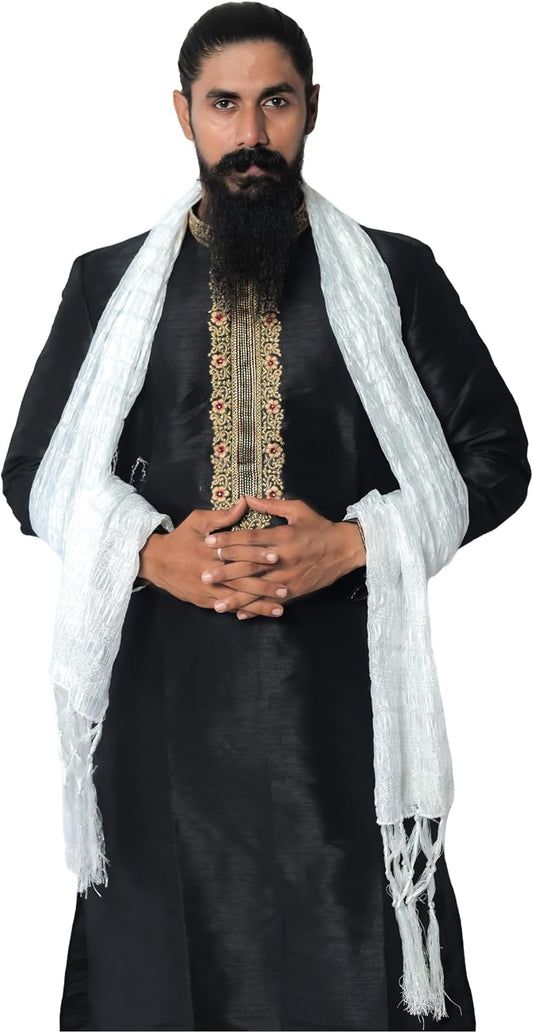 Indian Traditional Kurta Sherwani Dupatta Shawl Scarf For Men (Only Dupatta)