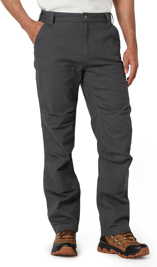 Amazon Basics Men's Relaxed Fit Canvas Double Front Utility Workwear Pants