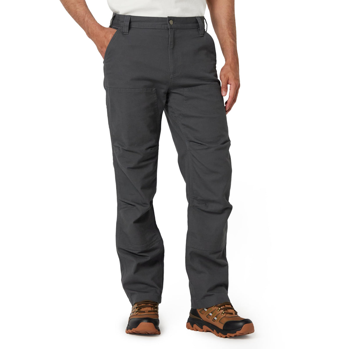 Amazon Basics Men's Relaxed Fit Canvas Double Front Utility Workwear Pants