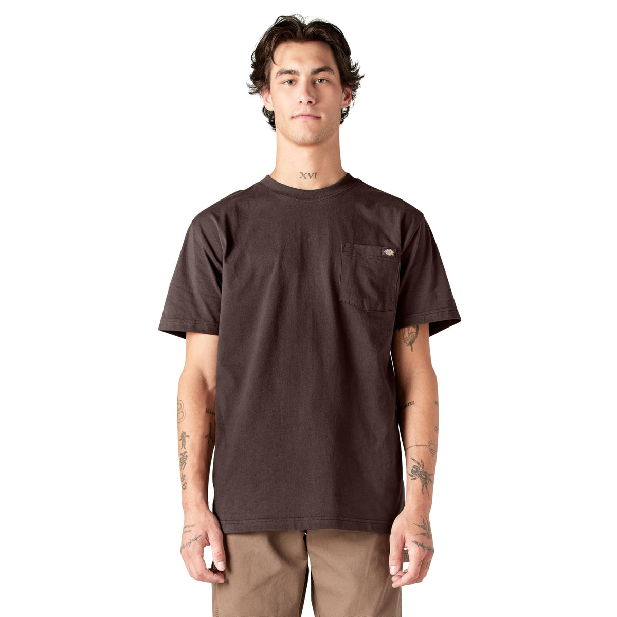Dickies Men's Heavyweight Heathered Short Sleeve Pocket T-Shirt