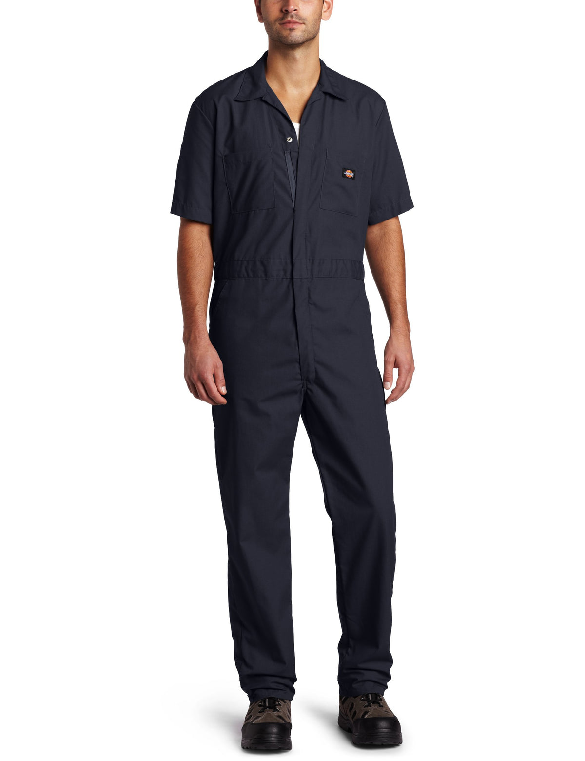 Dickies Men's Short Sleeve Coverall – Zipper Front Work Jumpsuit for Mechanics, Industrial Overall Uniform