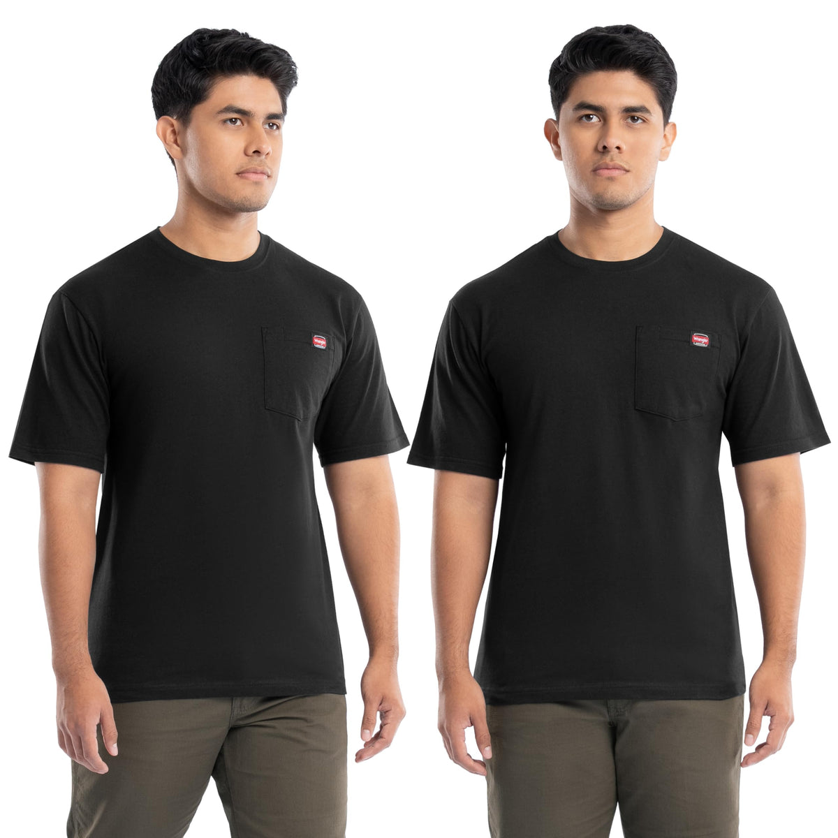 Wrangler Men's Classic Core Short Sleeve Pocket T-Shirt, 2-Pack