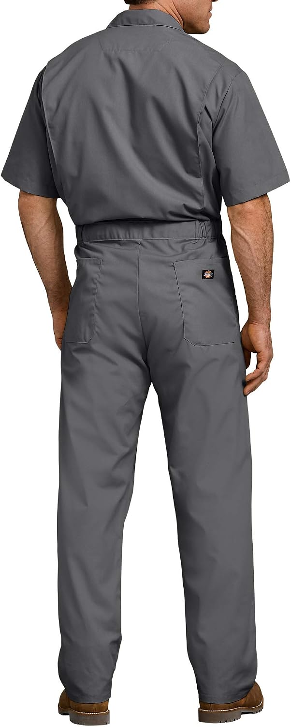 Dickies Men's Short Sleeve Coverall – Zipper Front Work Jumpsuit for Mechanics, Industrial Overall Uniform