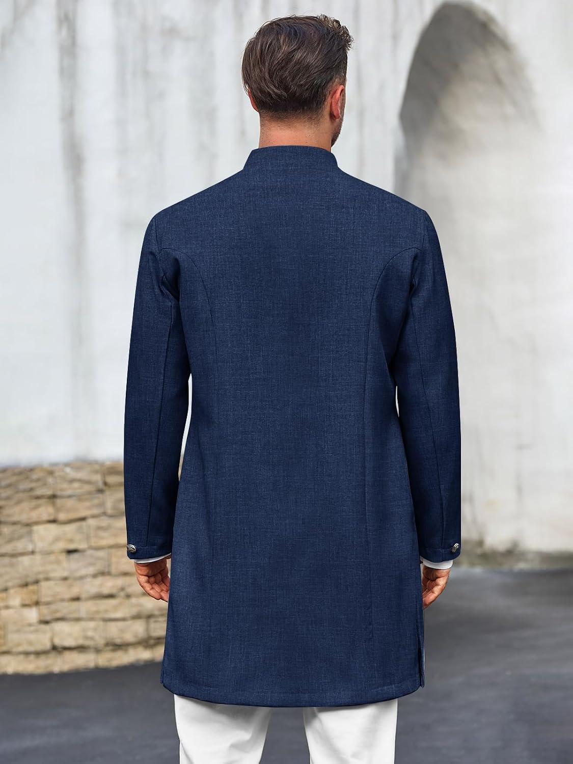 Runcati Mens Kurta Coats Sherwani Indian Royal Suits Jackets