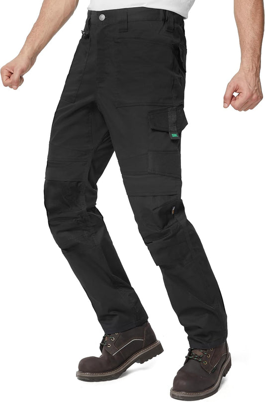 SK Construction Work Pants for Men Stretch Ripstop Water-Resistant Pants