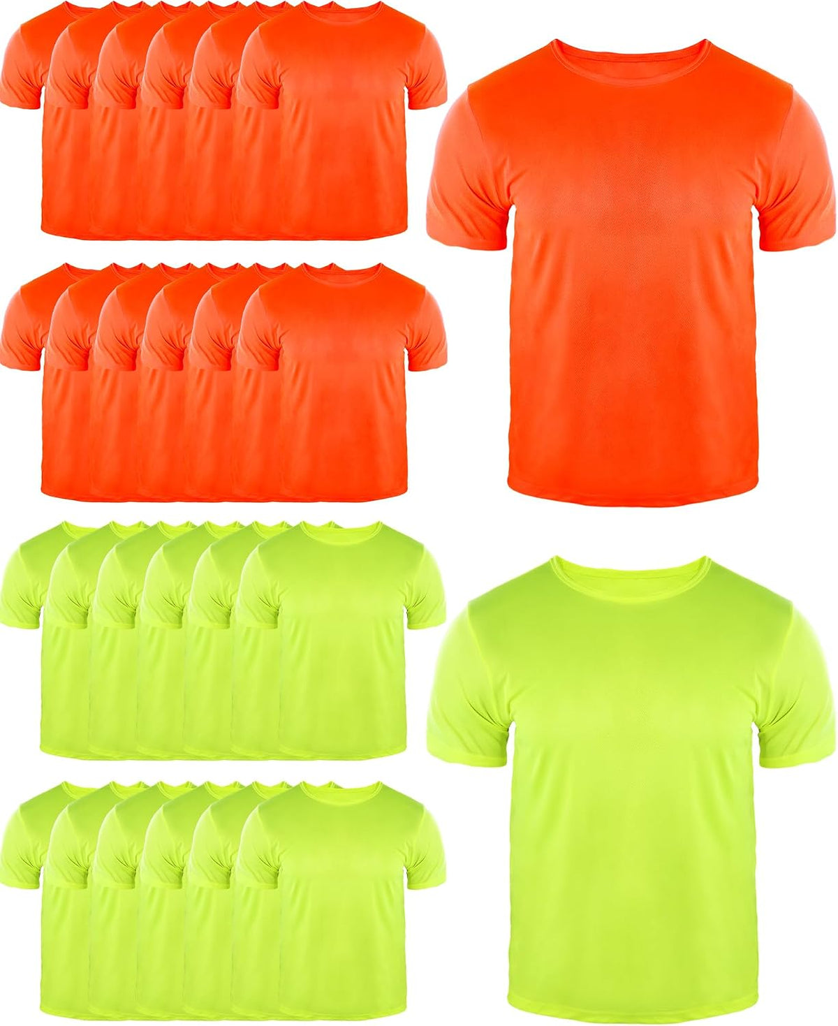 JaGely 24 Pcs Hi Vis T-Shirts for Men