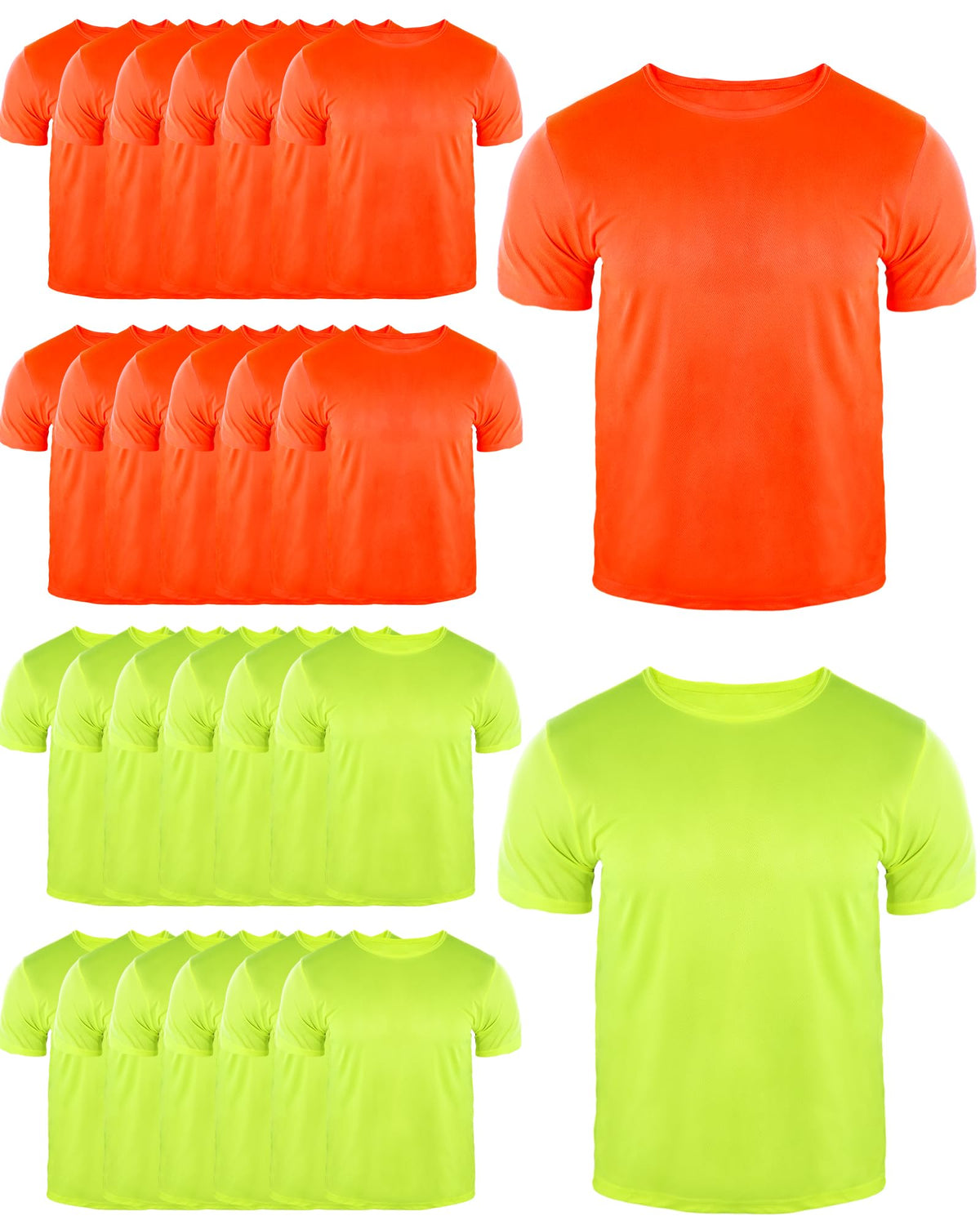 JaGely 24 Pcs Hi Vis T-Shirts for Men