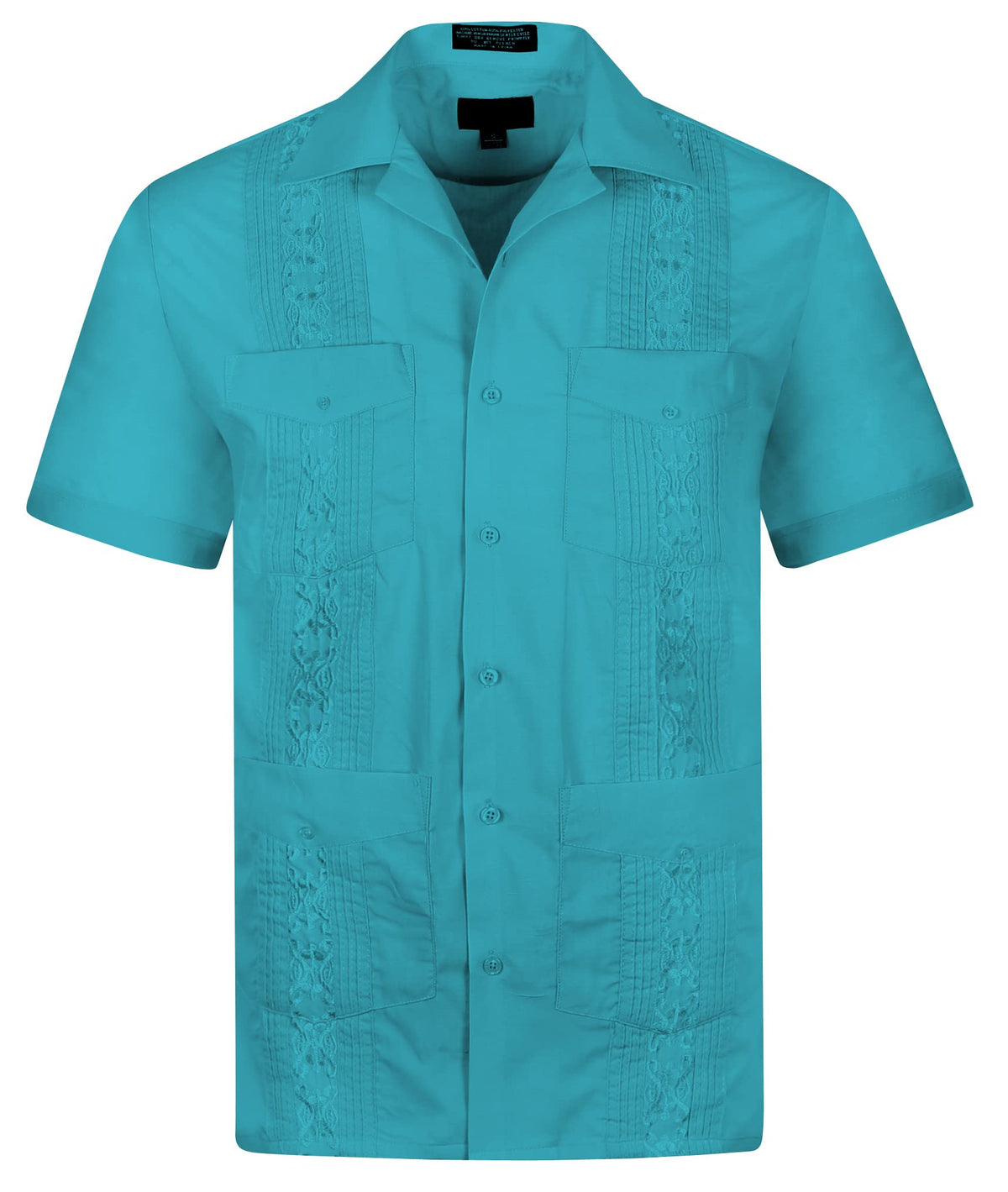 Cuban Guayabera Short Sleeve Shirt, Wedding Cigar Beach Bartender Casual