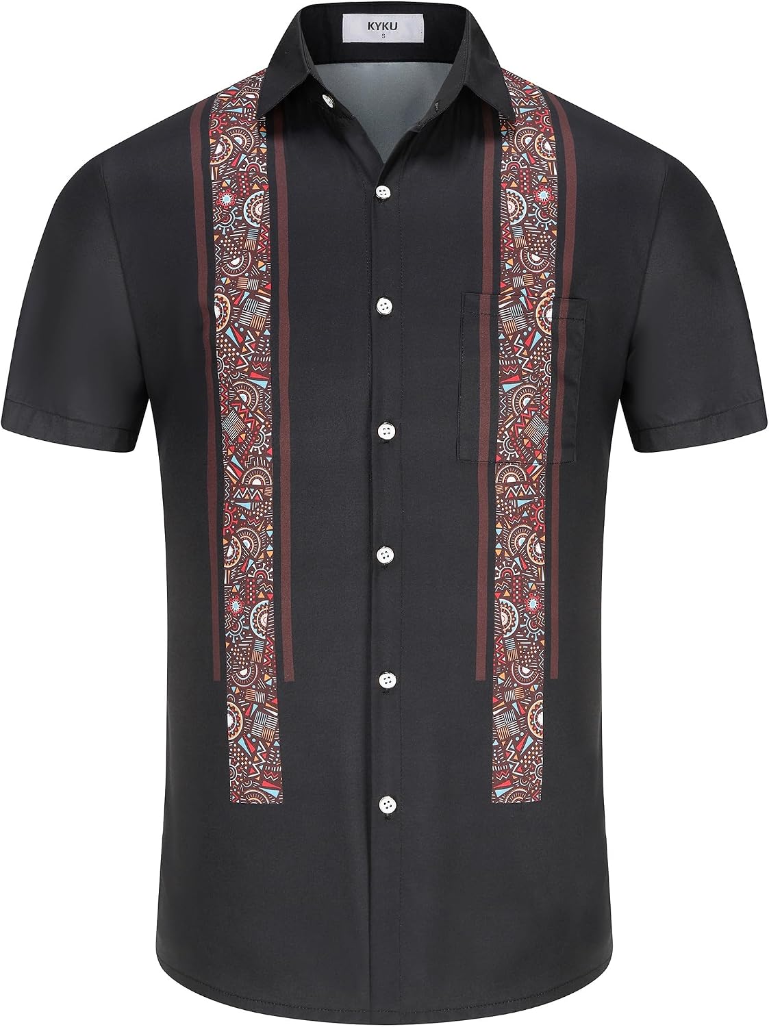 KYKU Mexico Shirt for Men Funny Beach Shirts Hawaiian Button Down Short Sleeve