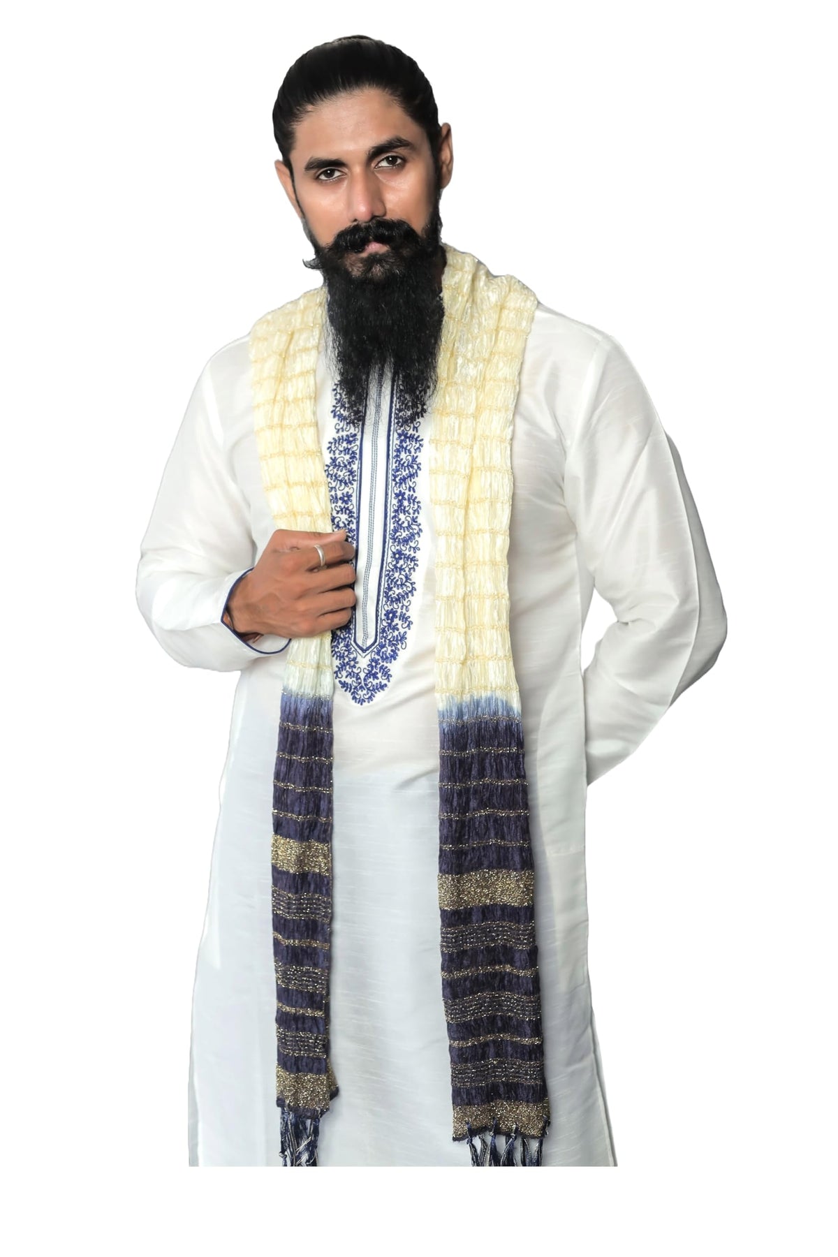 Indian Traditional Kurta Sherwani Dupatta Shawl Scarf For Men (Only Dupatta)