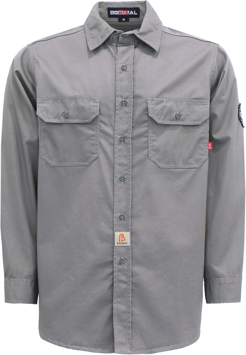 BOCOMAL Men's FR Shirts 6.25oz Lightweight Flame Resistant Welding Workwear