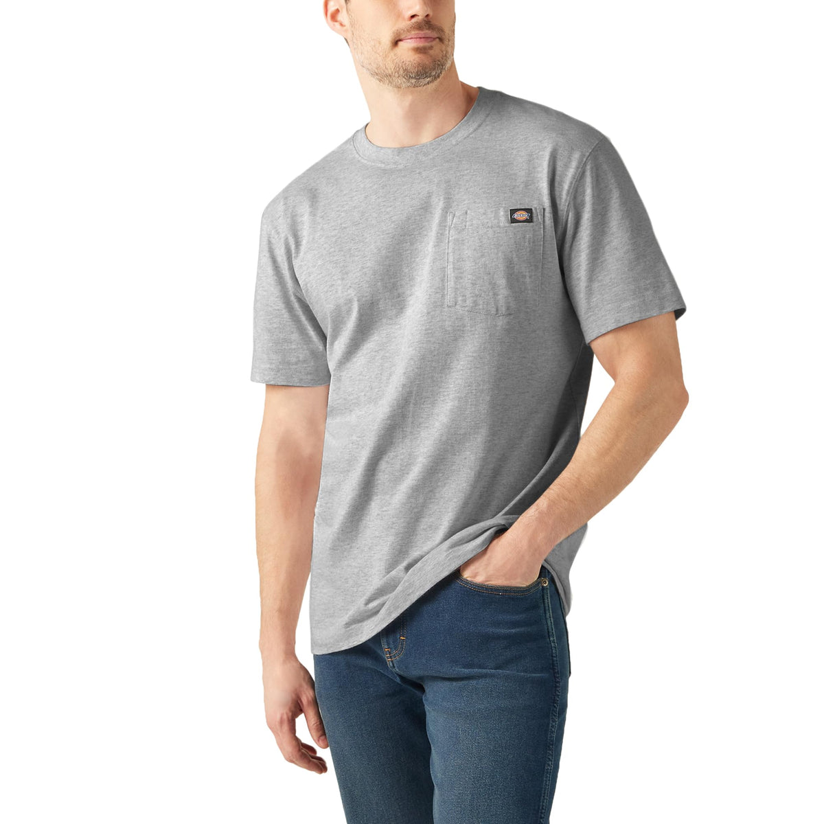 Dickies Men's Heavyweight Heathered Short Sleeve Pocket T-Shirt