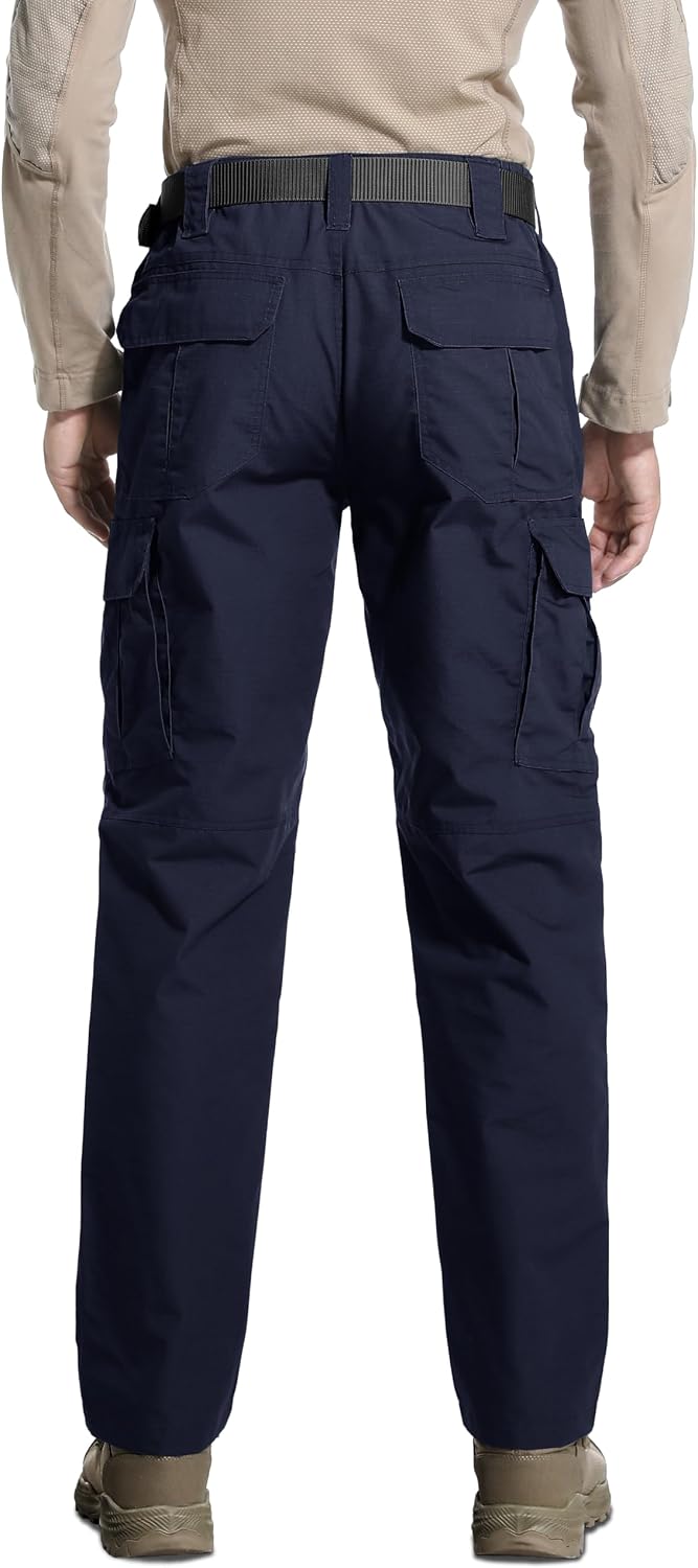 GARTENBOKER Men's Tactical Pants Lightweight Water Resistant Cargo Pants Flex Ripstop EDC Work Hiking Outdoor Pants