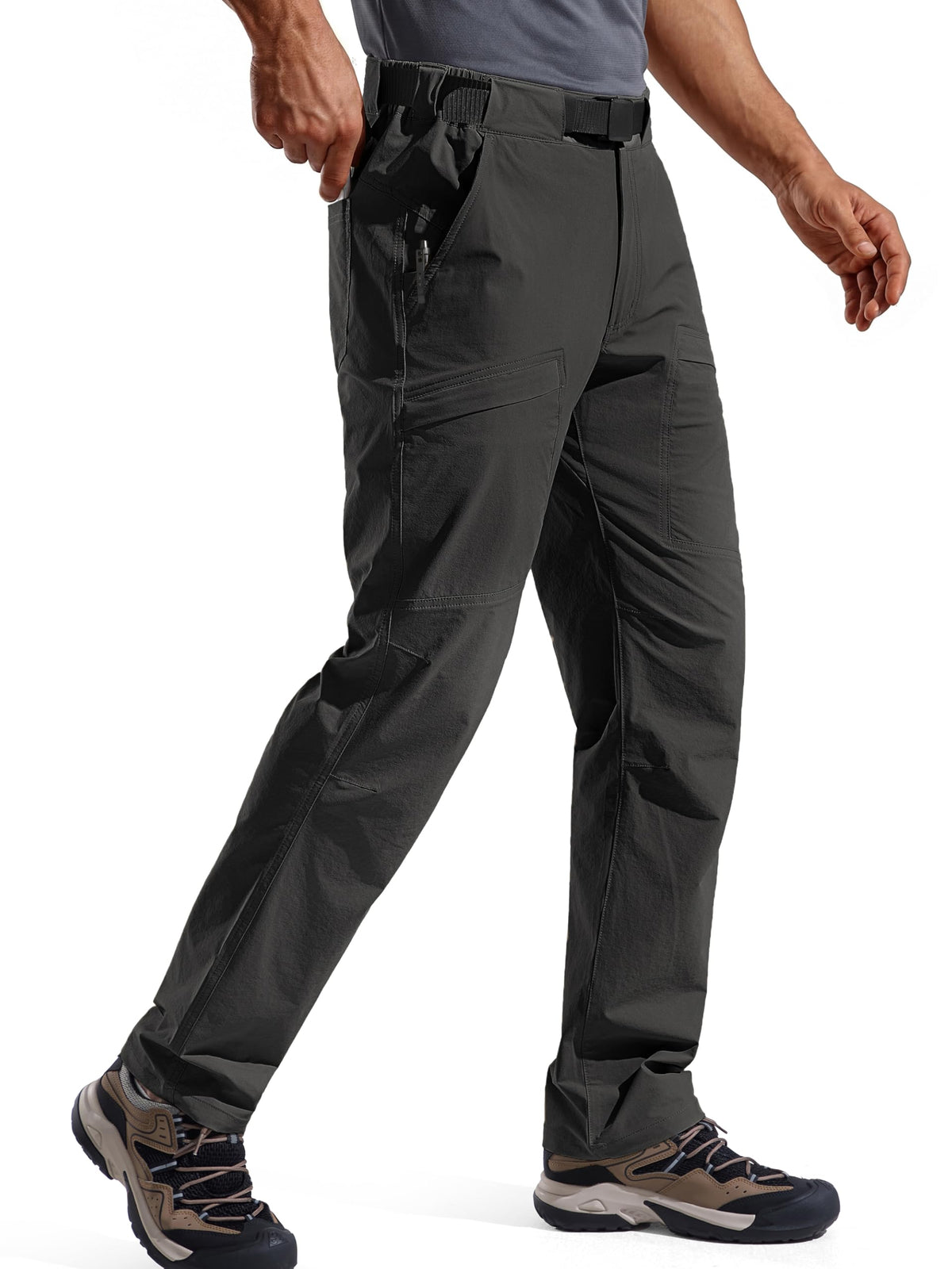 FREE SOLDIER Men's Outdoor Cargo Hiking Pants with Belt