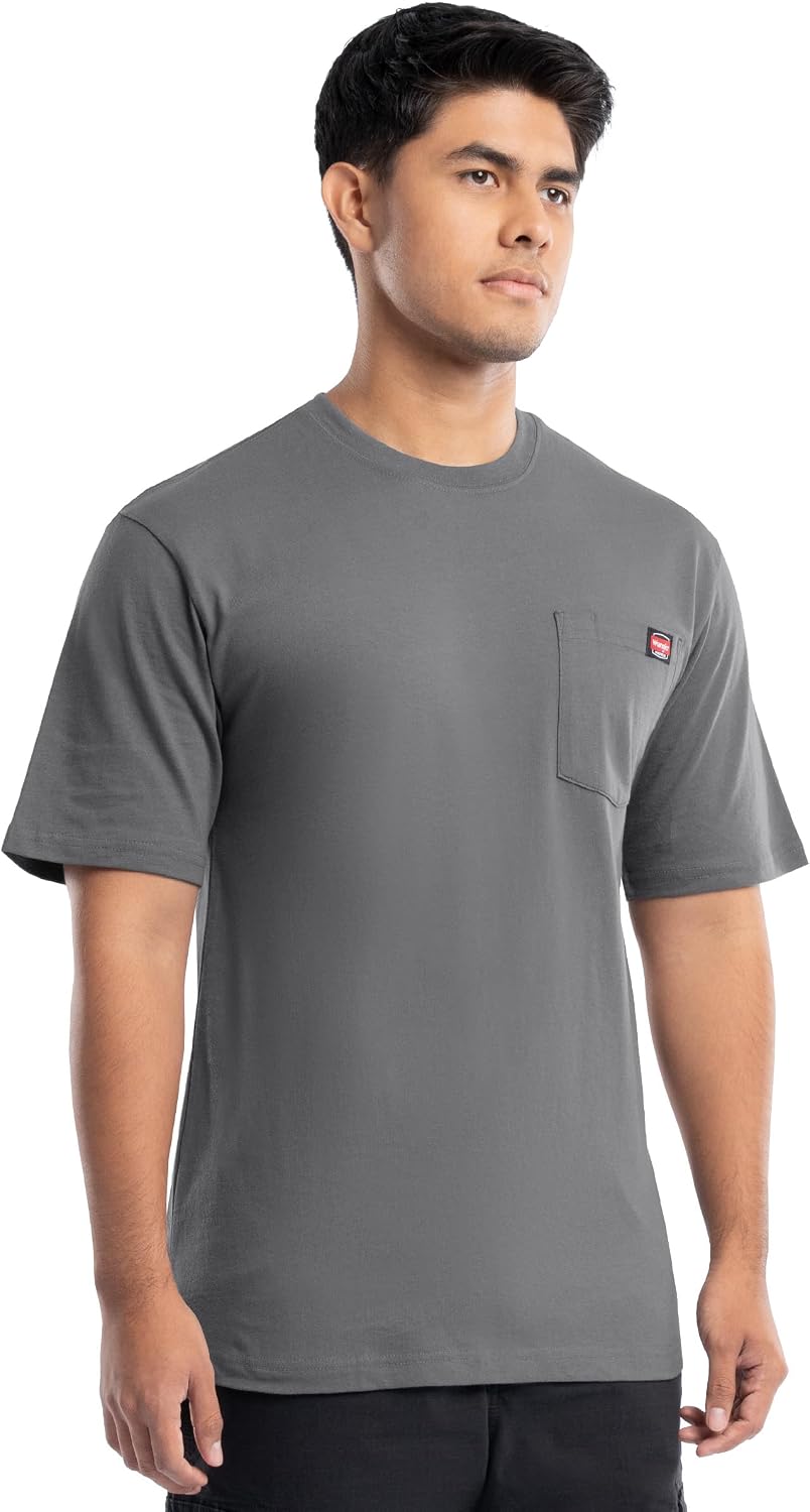 Wrangler Men's Classic Core Short Sleeve Pocket T-Shirt, 2-Pack