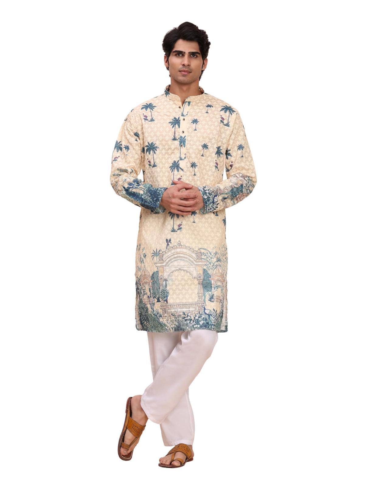 Pro-Ethic Style Developer Mens Indian Traditional Cotton Kurta Sets, Men Kurta Set Indian Wedding Dress (A-125)