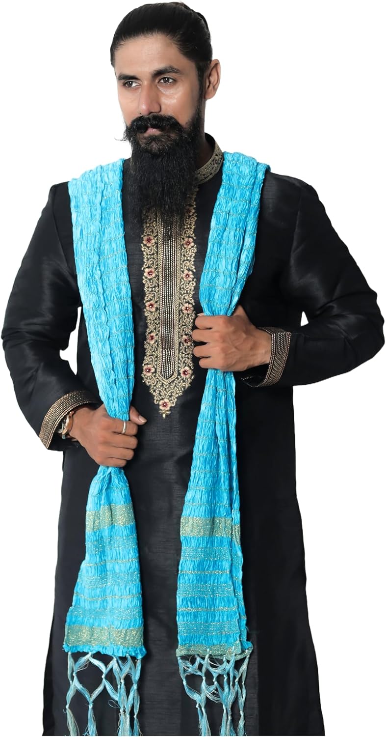 Indian Traditional Kurta Sherwani Dupatta Shawl Scarf For Men (Only Dupatta)