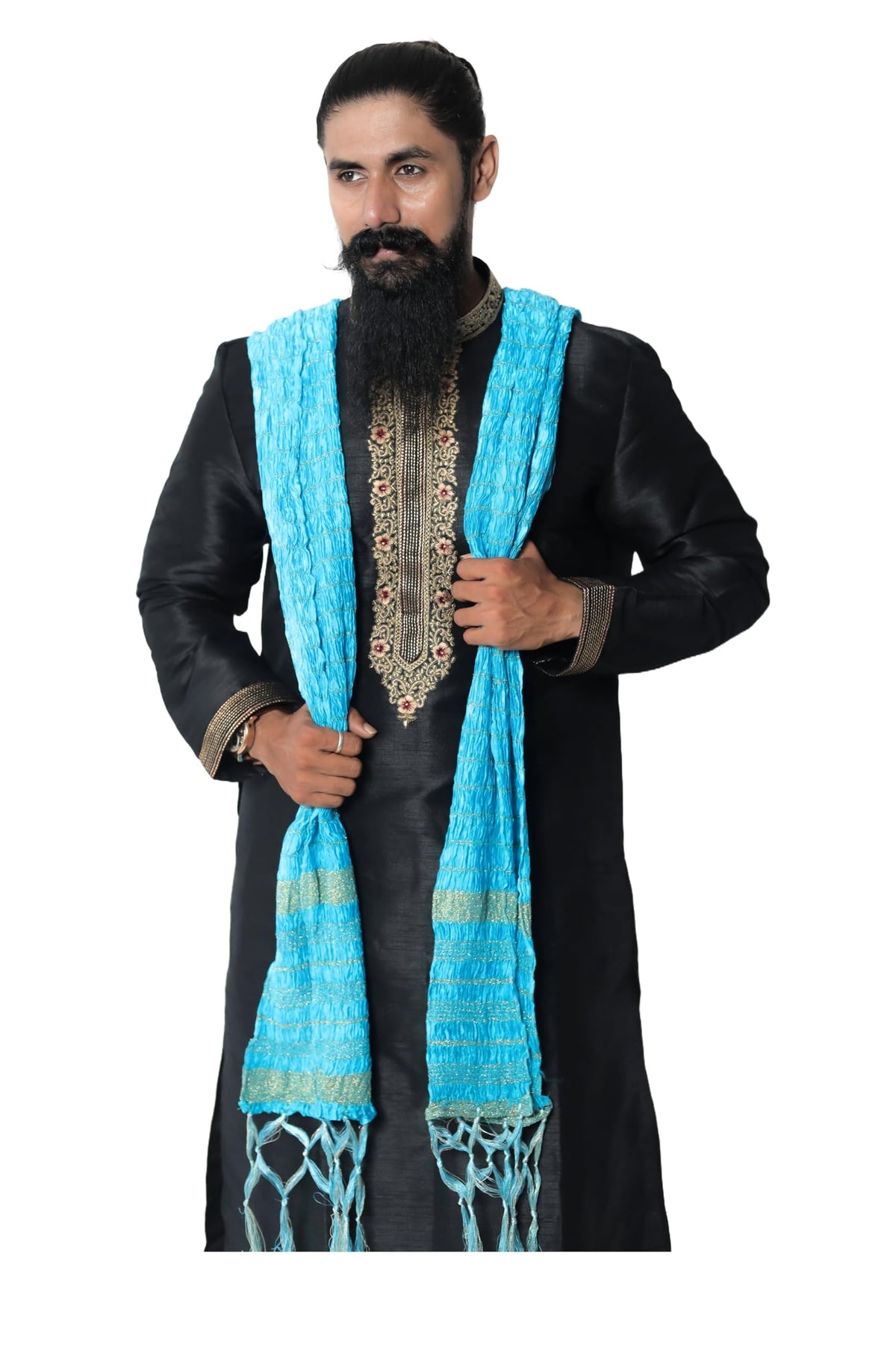Indian Traditional Kurta Sherwani Dupatta Shawl Scarf For Men (Only Dupatta)