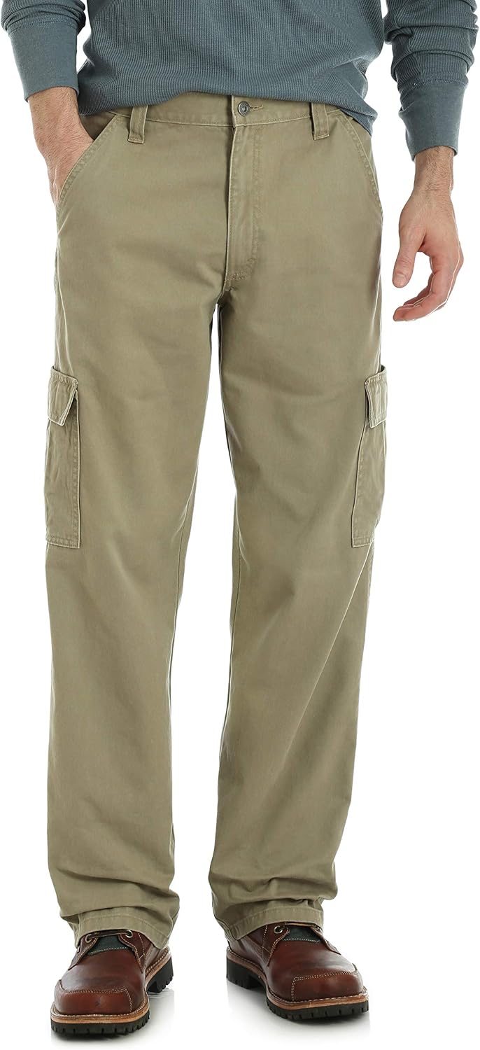Wrangler Authentics Men's Twill Relaxed Fit Cargo Pant (Logan)