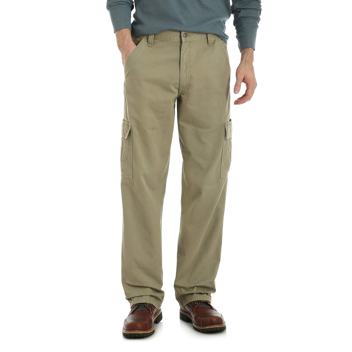 Wrangler Authentics Men's Twill Relaxed Fit Cargo Pant (Logan)